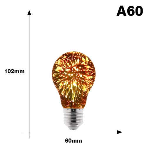 Light Bulbs 3DColorful LED fireworks