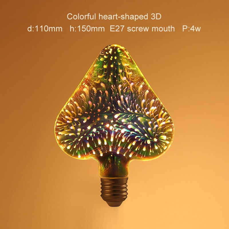 Light Bulbs 3DColorful LED fireworks